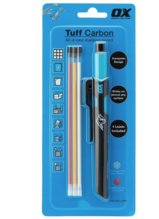 OX Tools Tuff Carbon Marking Auto Pencil, Graphite, Coloured Leads, Tile P503210
