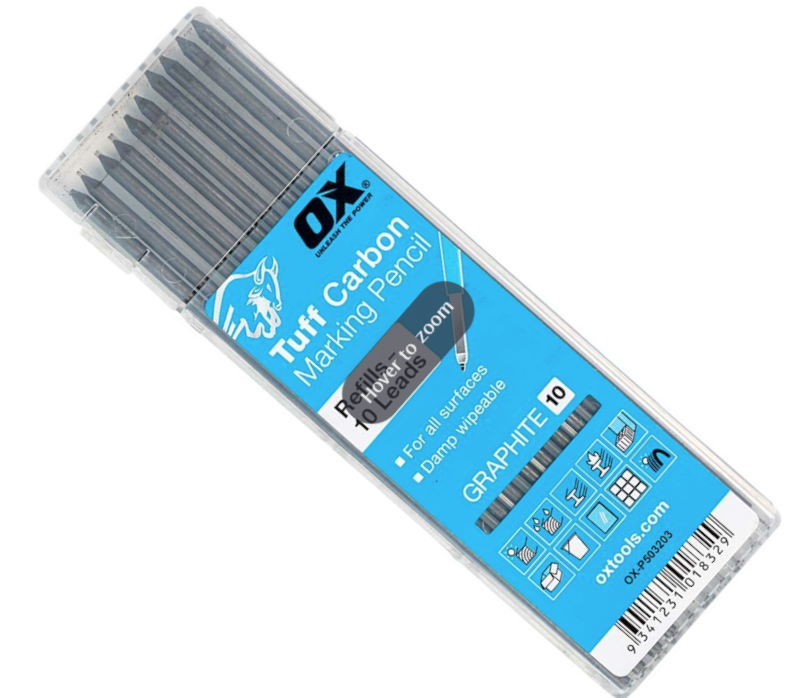 OX Tools Tuff Carbon Marking Auto Pencil, Graphite, Coloured Leads, Tile P503210