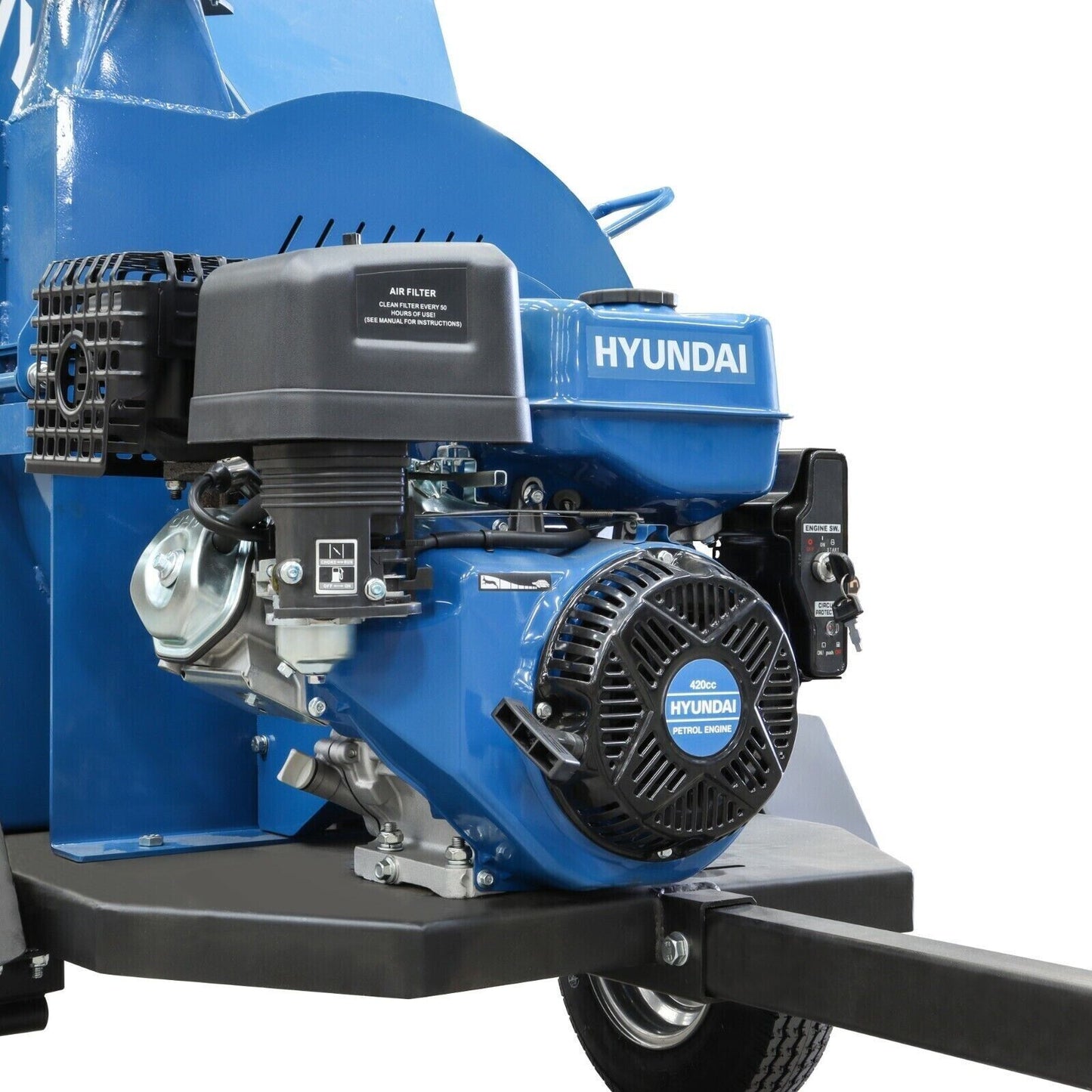 Hyundai HYCH15100TE 14hp 420cc Electric Start Wood Chipper - Brand New