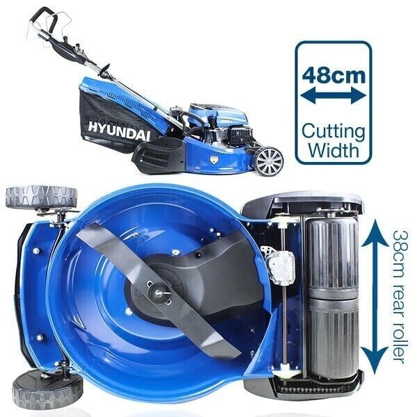 Hyundai 19" 48cm 139cc Self Propelled Electric Start Petrol Lawnmower HYM480SPER