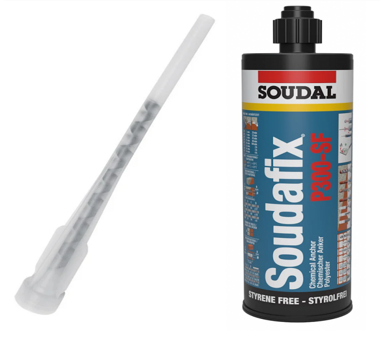Soudal 410ml / 300ml Soudafix Polyester (Styrene) Chemical Resin - P300-ST