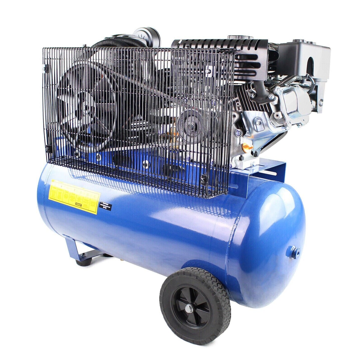 Hyundai Petrol Air Compressor, 90 ltr Portable 10.75FM 145psi 7hp HY70100P