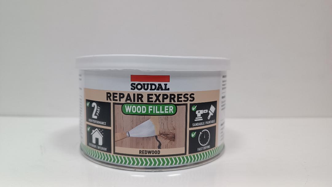Soudal 2 Part Wood Filler High Performance Repair Express 500g Various Colours