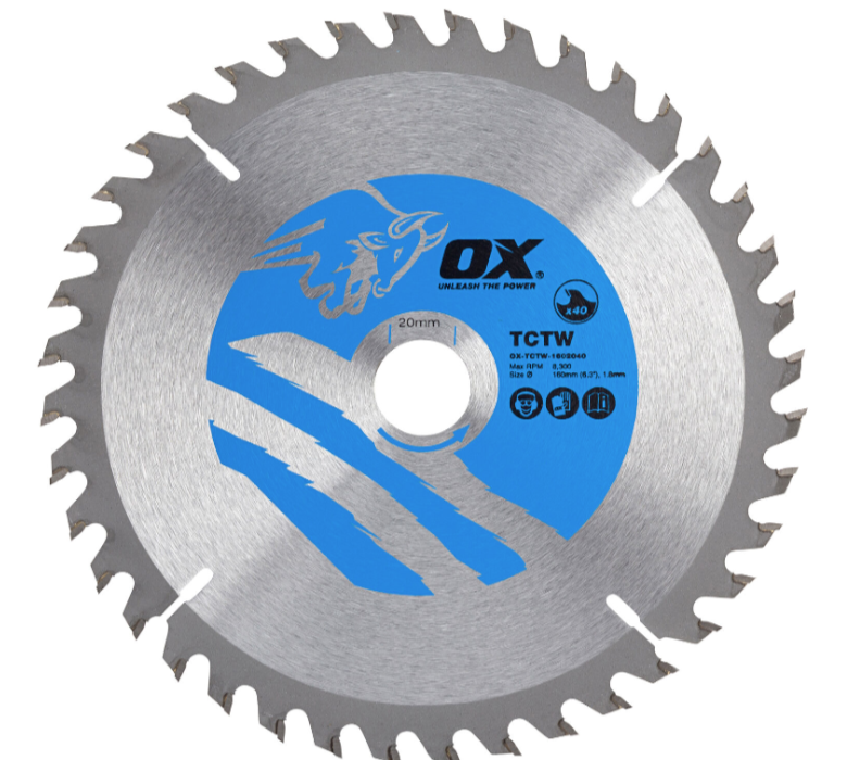 OX Circular Saw Blades 160mm - 355mm Wood, Aluminium, Plastic, Laminate, Metal