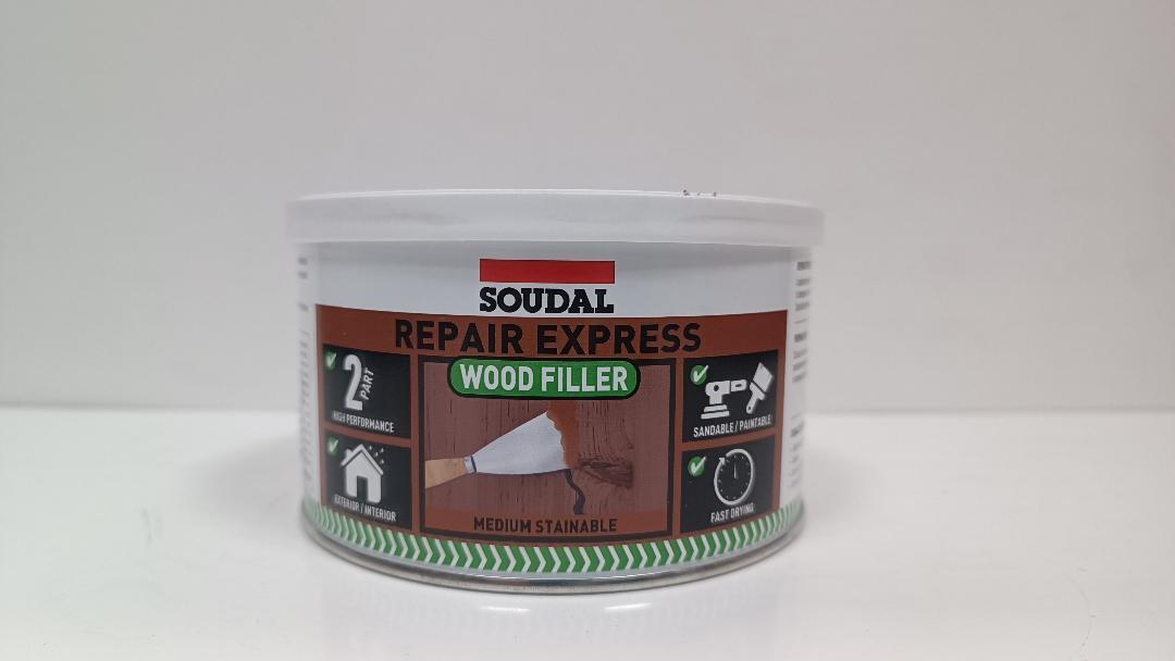 Soudal 2 Part Wood Filler High Performance Repair Express 500g Various Colours