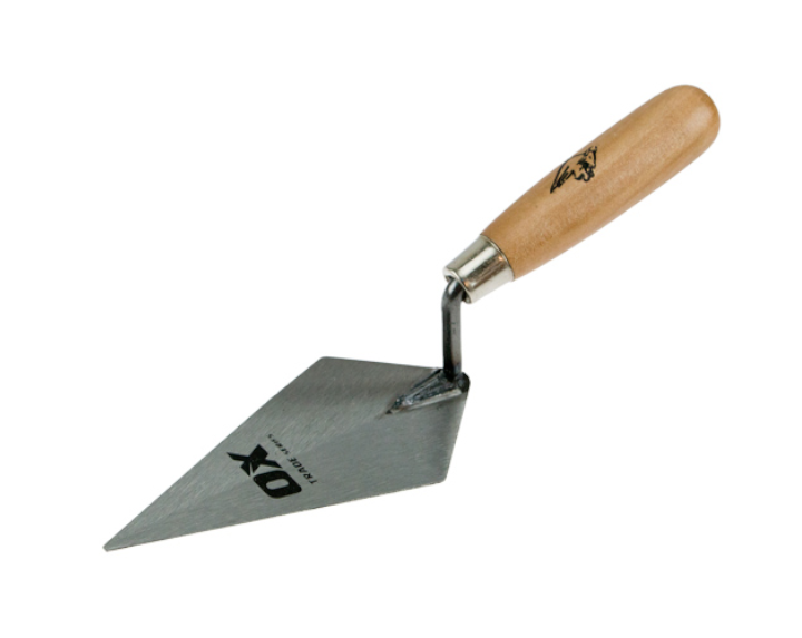 OX Tools Trade Brick Trowel, Pointing, Gauging, Bucket - Wooden Handle
