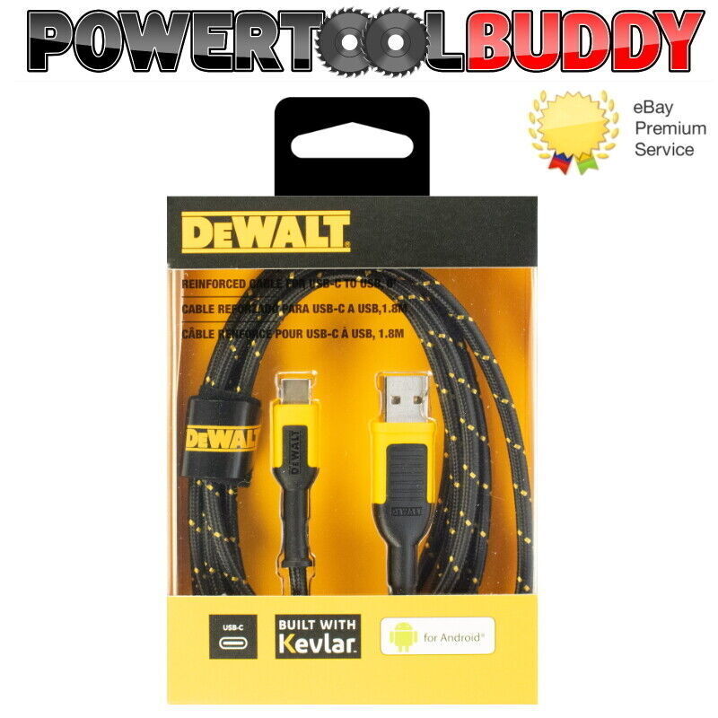 DeWalt Charging Cable USB-C, Iphone, Car Charger, Speakers, Accesories ETC