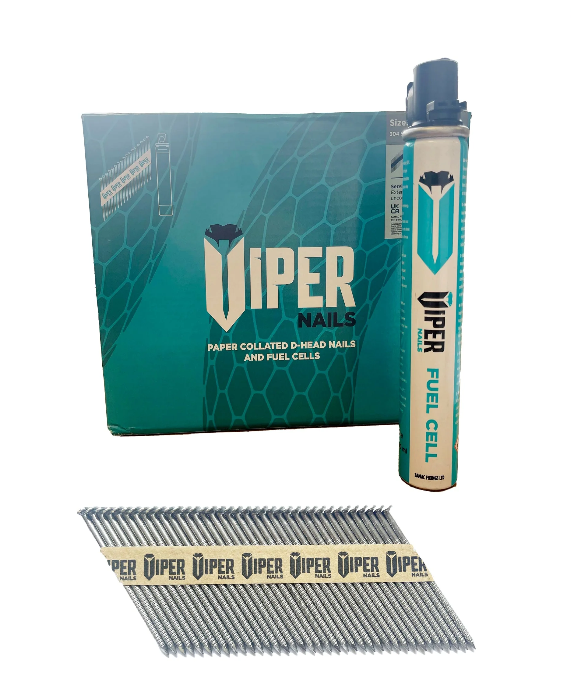 Viper First Fix Nails Trade Pack 51, 63, 75, 90mm 1,100 A2 Stainless Fit Paslode