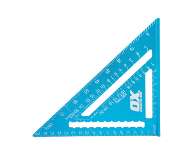 Ox Pro Marking Out Tools Rafter Square, Adjustable, Combination Square Tuff Rule