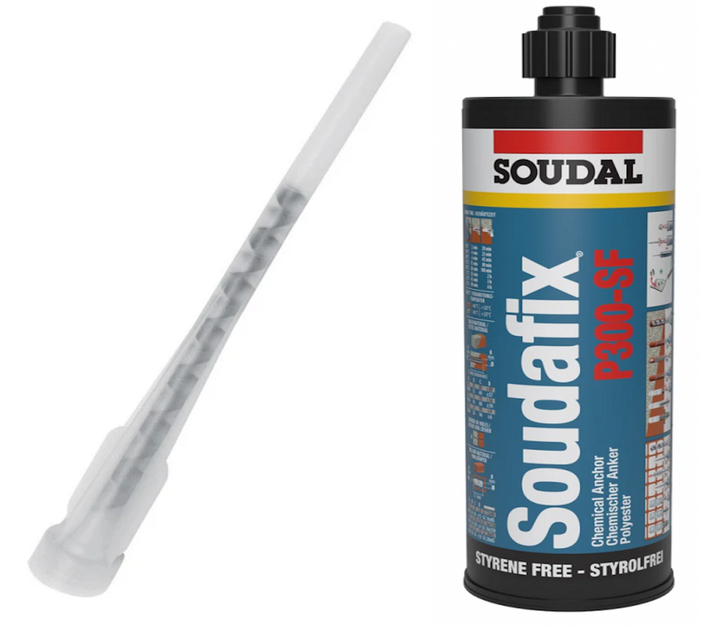 Soudal 410ml / 300ml Soudafix Polyester (Styrene) Chemical Resin - P300-ST