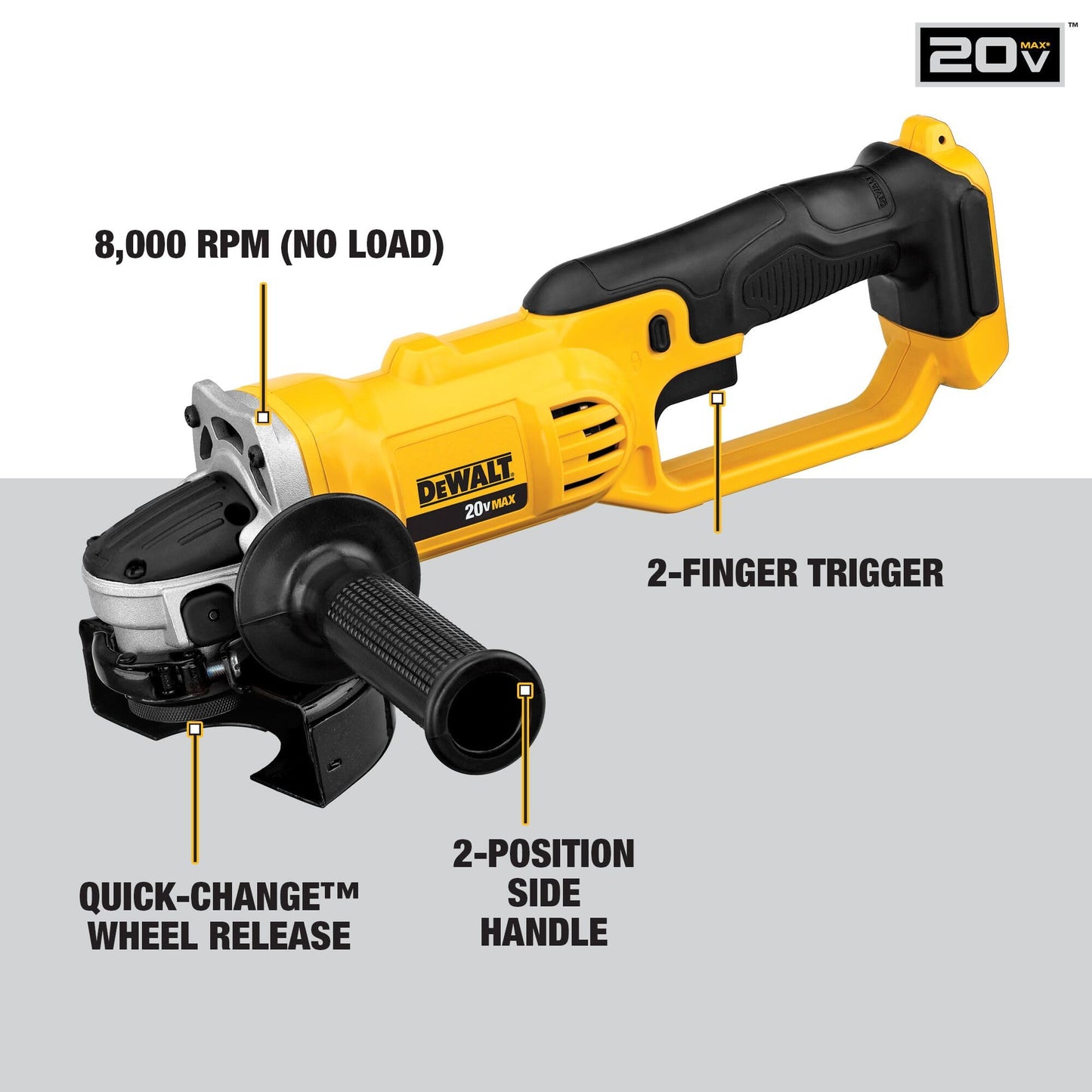 DeWalt DCG412 18v XR Angle Grinder - Body Only