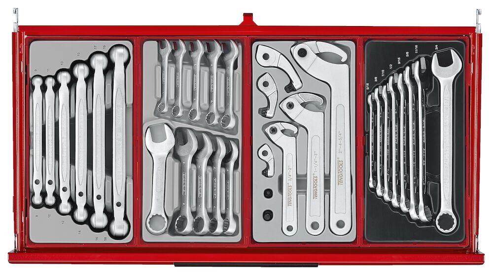 Teng Tools TKS26R1033T 26" PRO35™ Mega Master Tool Kit 1033 Pieces Red
