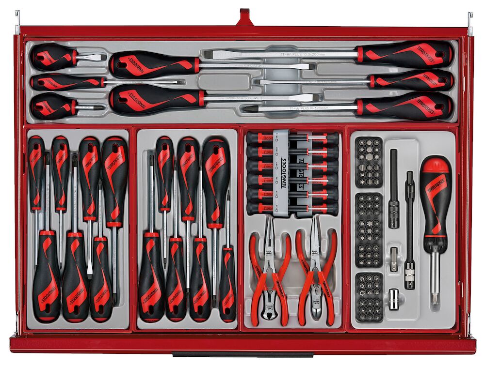 Teng Tools TKS26R1033T 26" PRO35™ Mega Master Tool Kit 1033 Pieces Red