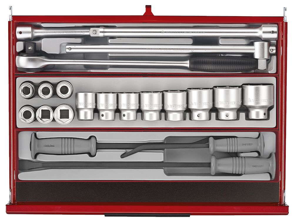 Teng Tools TKS26R1033T 26" PRO35™ Mega Master Tool Kit 1033 Pieces Red