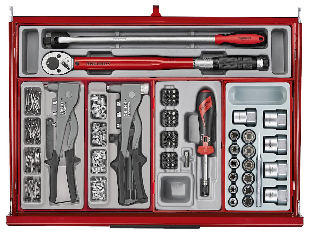 Teng Tools TKS26R1034T 26" PRO35™ Roller Cabinet Tool Kit 1034 Pieces Red