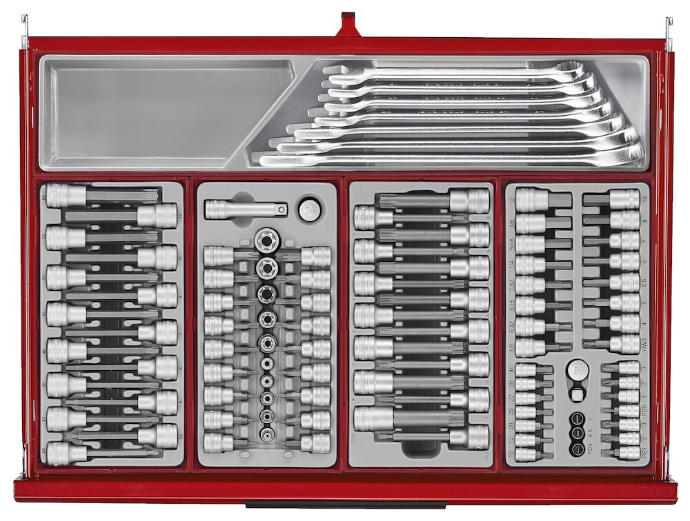 Teng Tools TKS26R1034T 26" PRO35™ Roller Cabinet Tool Kit 1034 Pieces Red