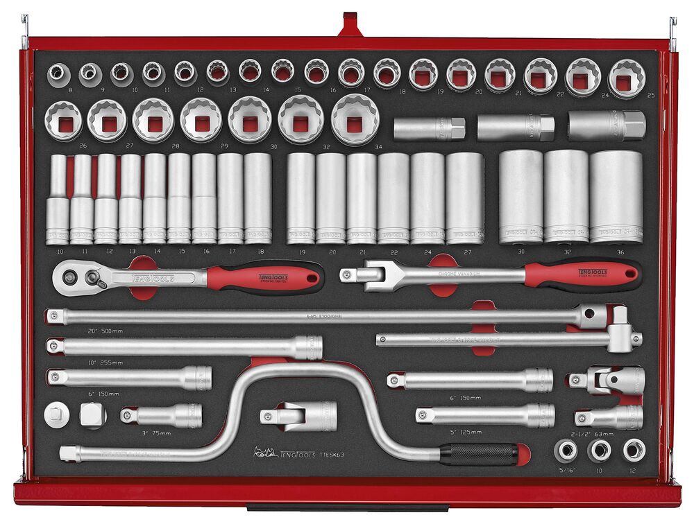 Teng TKS26R528F 26" PRO35™ Stack FOAM Tool Kit 528 Pieces Red