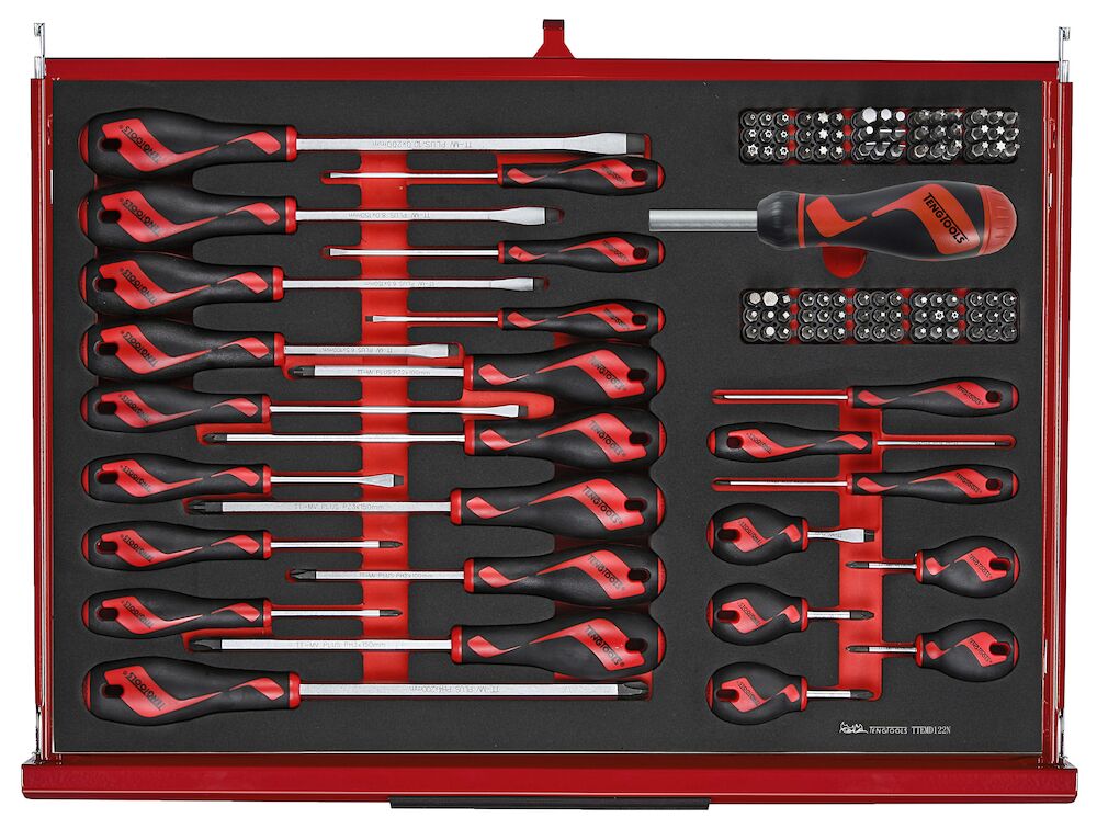 Teng TKS26R528F 26" PRO35™ Stack FOAM Tool Kit 528 Pieces Red