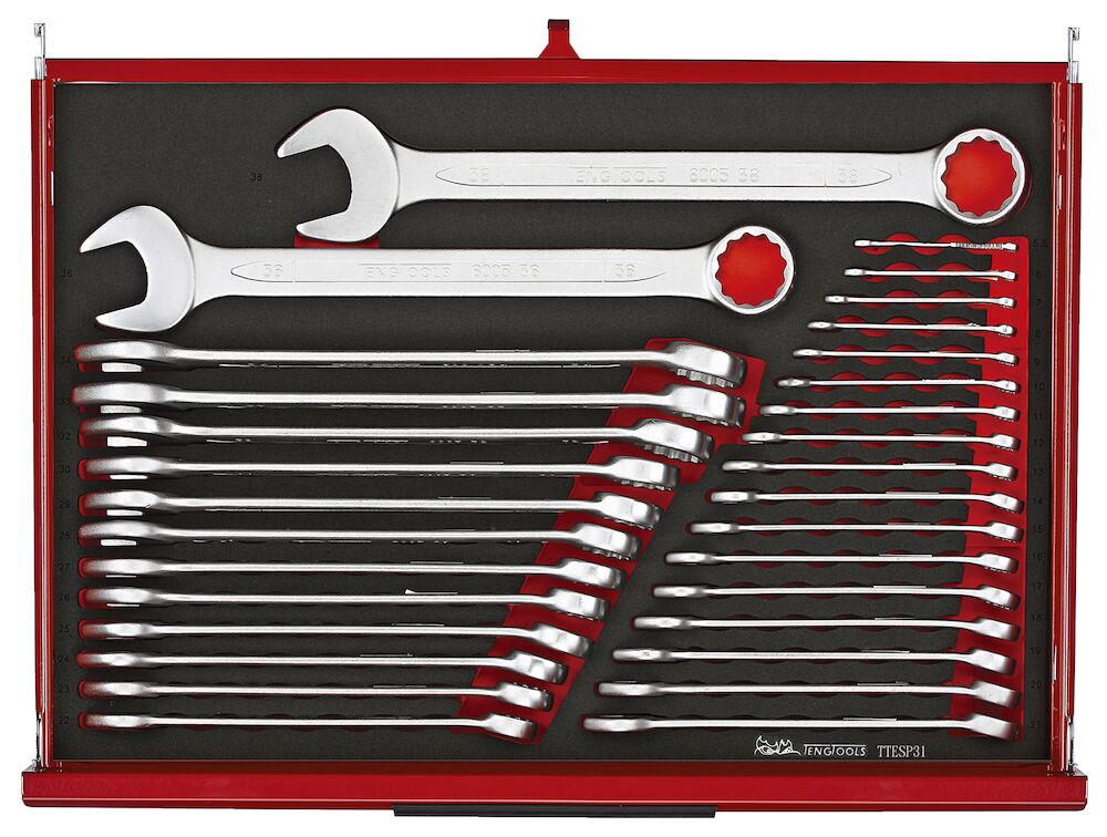 Teng TKS26R528F 26" PRO35™ Stack FOAM Tool Kit 528 Pieces Red