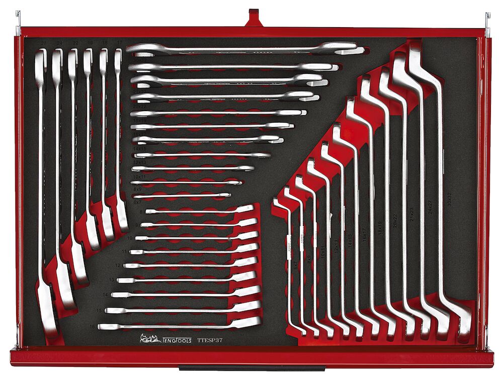 Teng TKS26R528F 26" PRO35™ Stack FOAM Tool Kit 528 Pieces Red