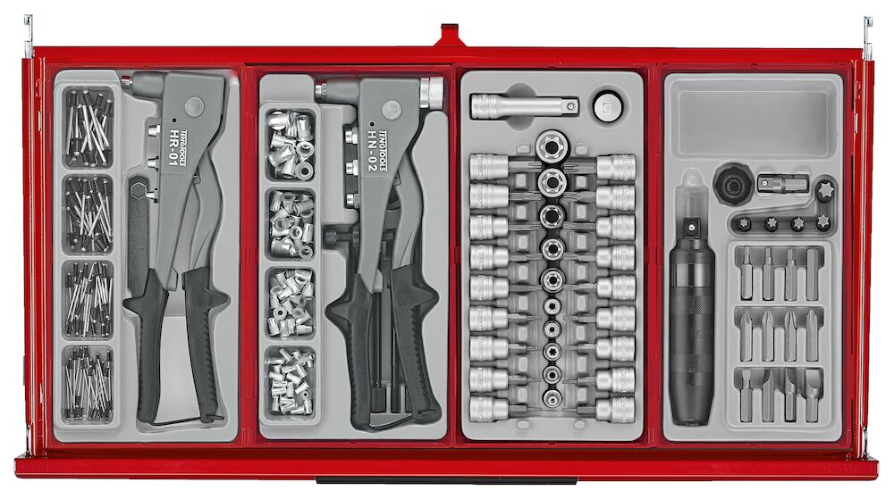 Teng Tools TKS26R753T 26" PRO35™ Roller Cabinet Tool Kit 753 Pieces Red
