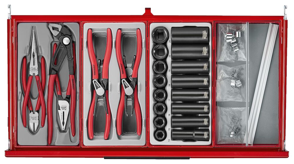 Teng Tools TKS26R753T 26" PRO35™ Roller Cabinet Tool Kit 753 Pieces Red