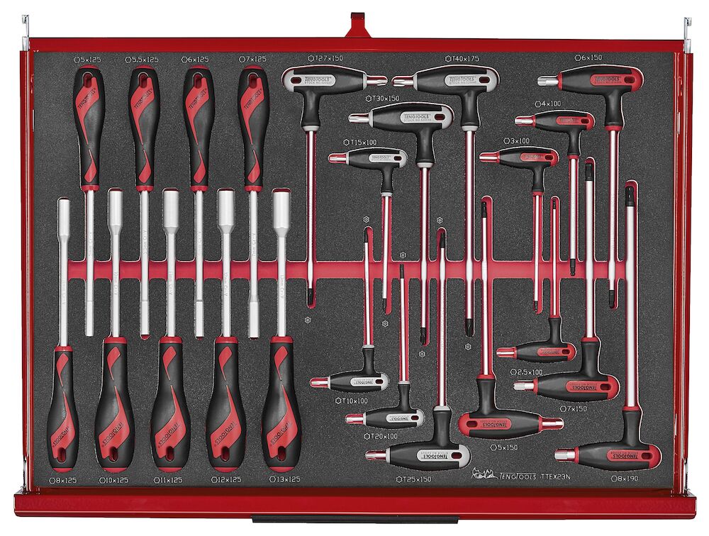 Teng Tools TKS53R1133F 53" PRO35™ Monster stack FOAM tool kit 1133 pieces red