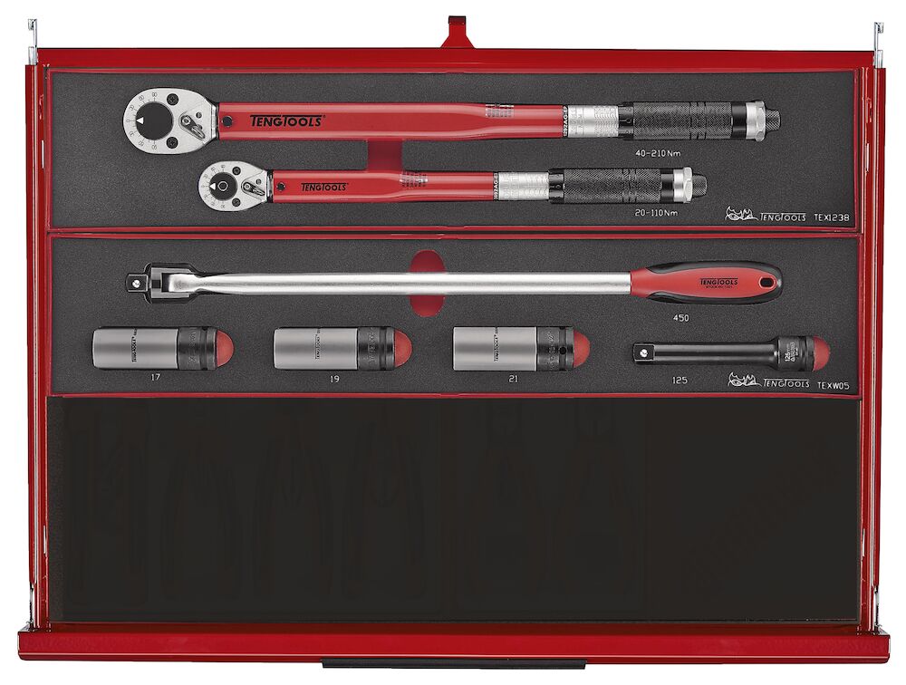 Teng Tools TKS53R1133F 53" PRO35™ Monster stack FOAM tool kit 1133 pieces red