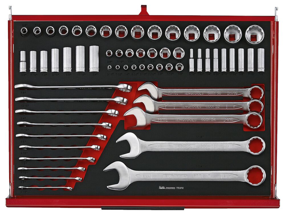 Teng Tools TKS53R1133F 53" PRO35™ Monster stack FOAM tool kit 1133 pieces red