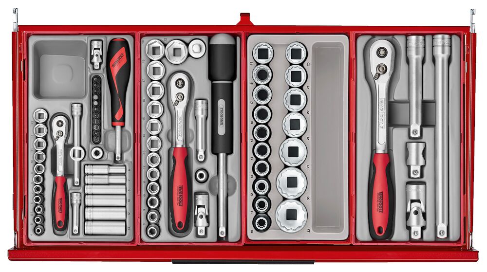 Teng Tools TKT26R137T 26" PRO35™ Tool Chest Tool Kit 137 Pieces Red