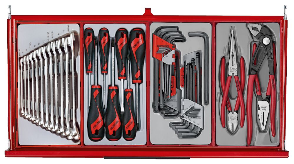 Teng Tools TKT26R137T 26" PRO35™ Tool Chest Tool Kit 137 Pieces Red