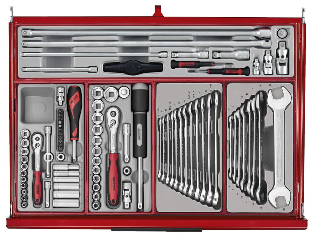 Teng Tools TKW26R516T 26" PRO35™ Roller Cabinet Tool Kit 516 Pieces Red