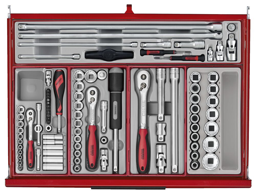 Teng Tools TKW26R628T 26" PRO35™ Roller Cabinet Tool kit 628 Pieces Red