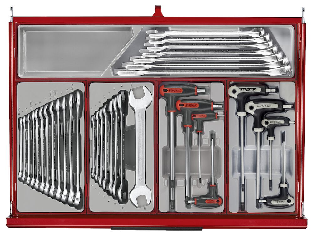 Teng Tools TKW26R628T 26" PRO35™ Roller Cabinet Tool kit 628 Pieces Red