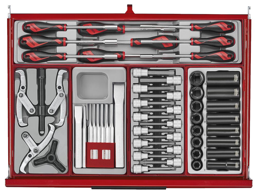 Teng Tools TKW26R628T 26" PRO35™ Roller Cabinet Tool kit 628 Pieces Red