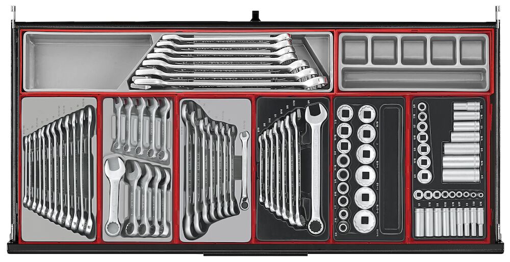 Teng Tools TKW37B1008T 37" PRO35™ Roller Cabinet Tool Kit 1008 Pieces Red