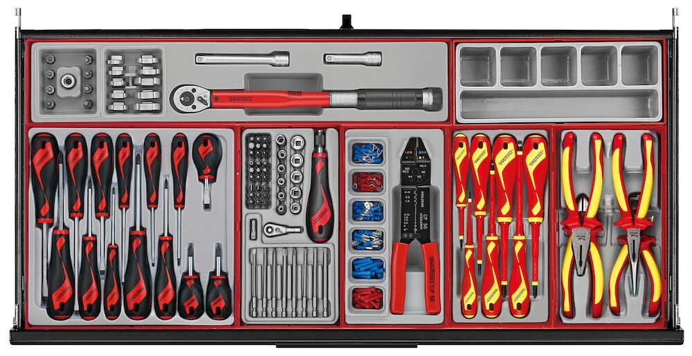 Teng Tools TKW37B1008T 37" PRO35™ Roller Cabinet Tool Kit 1008 Pieces Red
