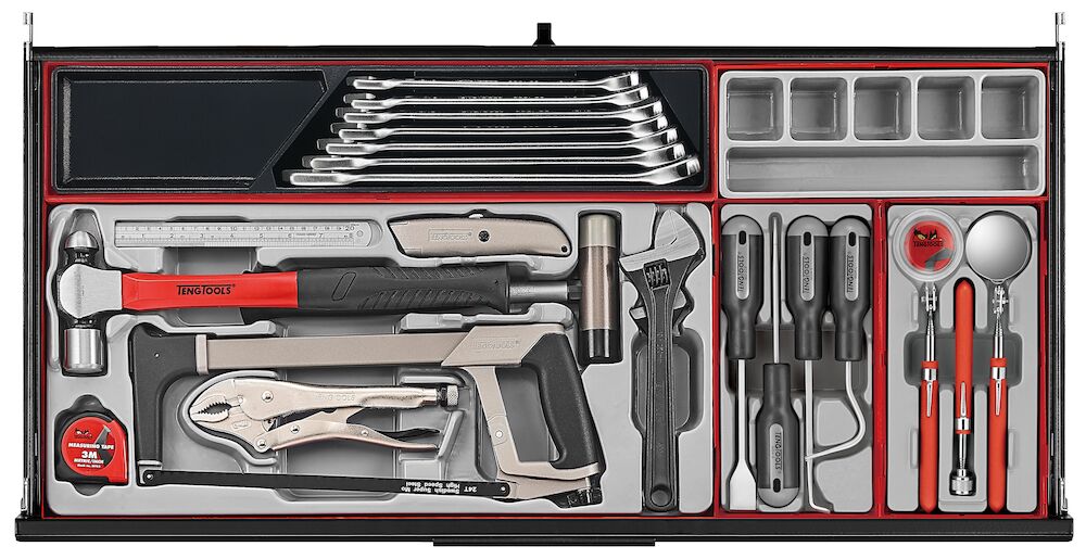 Teng Tools TKW37B1008T 37" PRO35™ Roller Cabinet Tool Kit 1008 Pieces Red