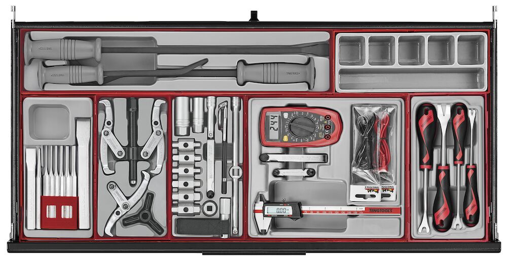 Teng Tools TKW37B1008T 37" PRO35™ Roller Cabinet Tool Kit 1008 Pieces Red