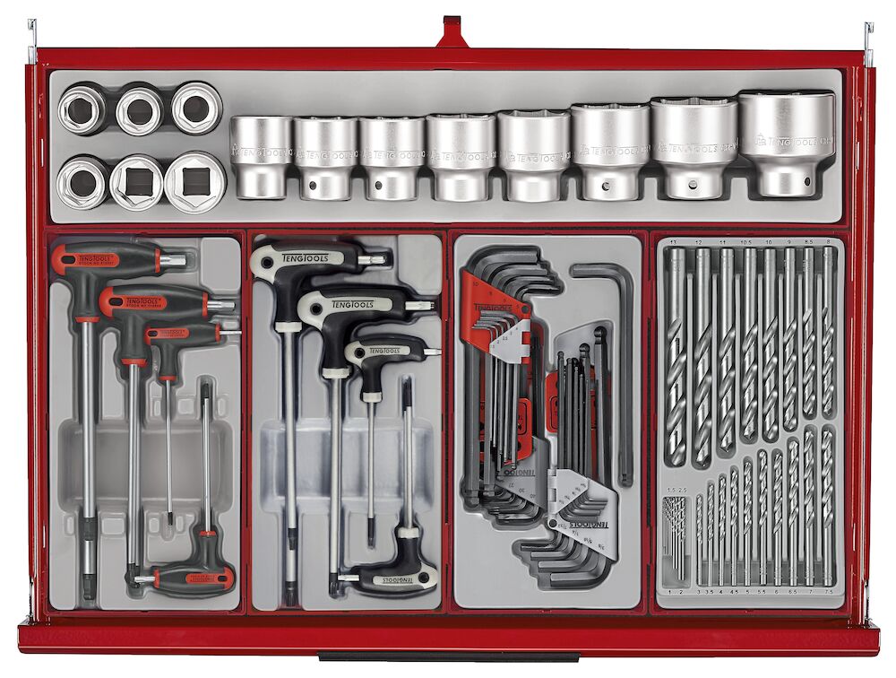 Teng Tools TKW53R615T 53" PRO35™ Roller Cabinet Tool Kit 615 Pieces Red