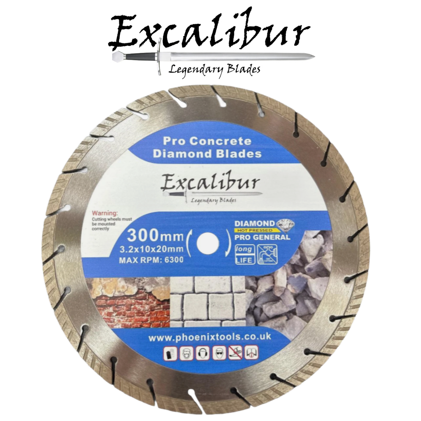 Diamond Cutting Blade 115mm To 350mm For Cutting Reinforced Concrete , Granite , Brick