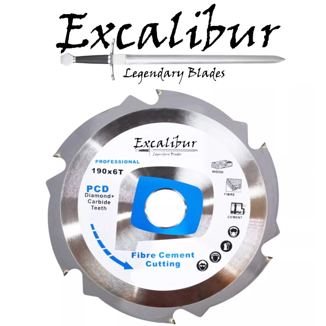 Premium PCD Fibre Cement Excalibur Saw Blade 165mm - 305mm