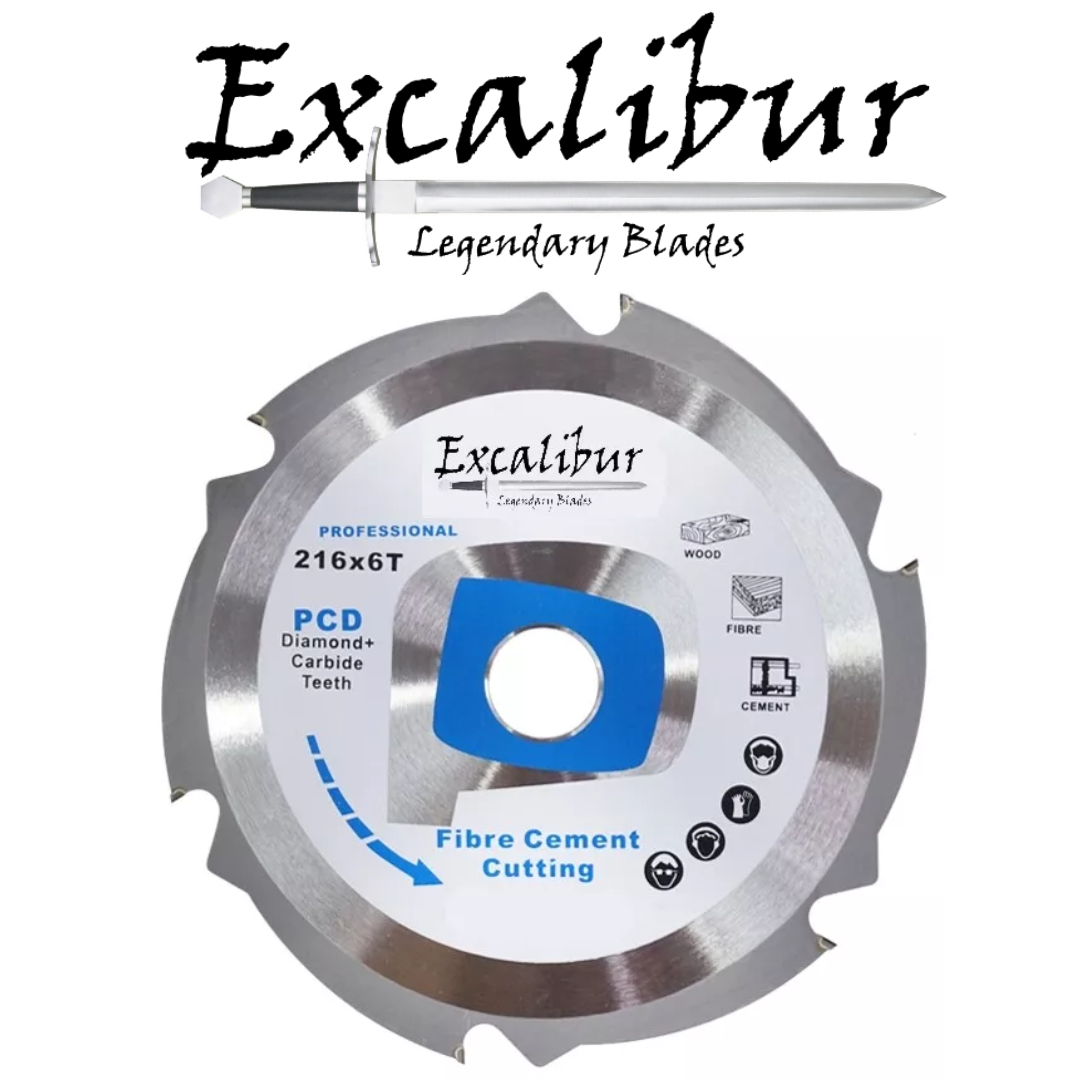 Premium PCD Fibre Cement Excalibur Saw Blade 165mm - 305mm