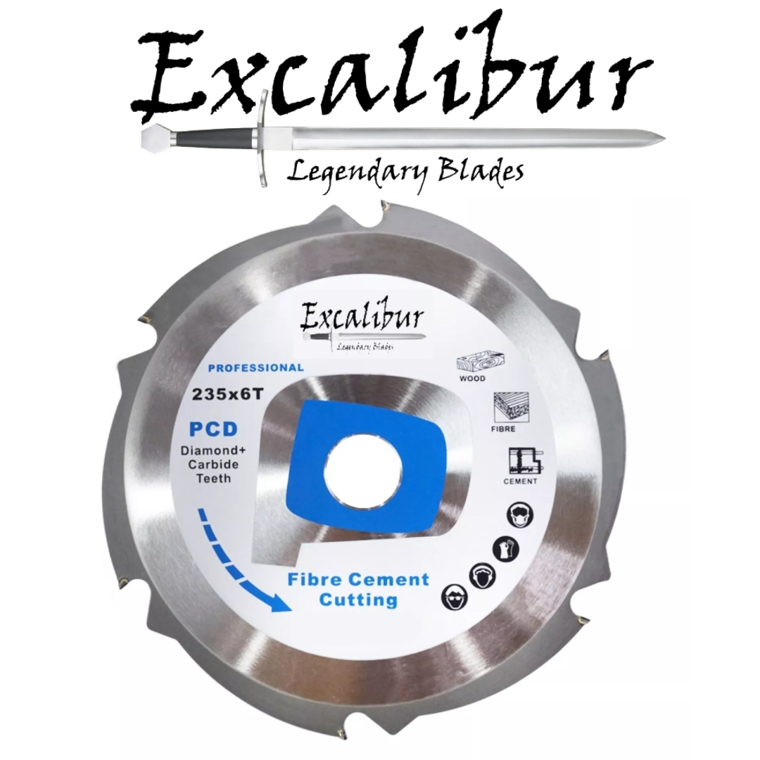 Premium PCD Fibre Cement Excalibur Saw Blade 165mm - 305mm