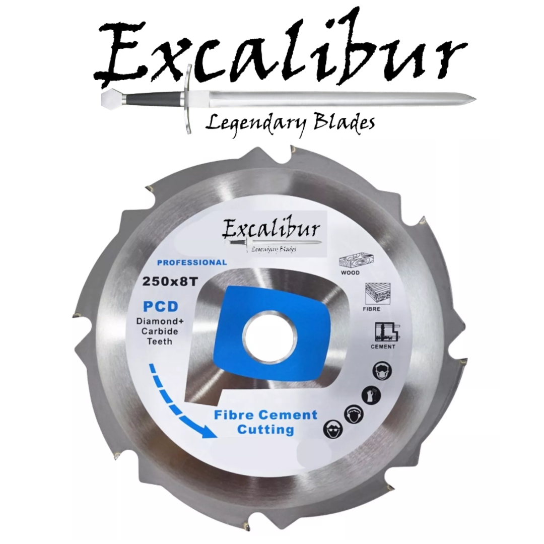 Premium PCD Fibre Cement Excalibur Saw Blade 165mm - 305mm