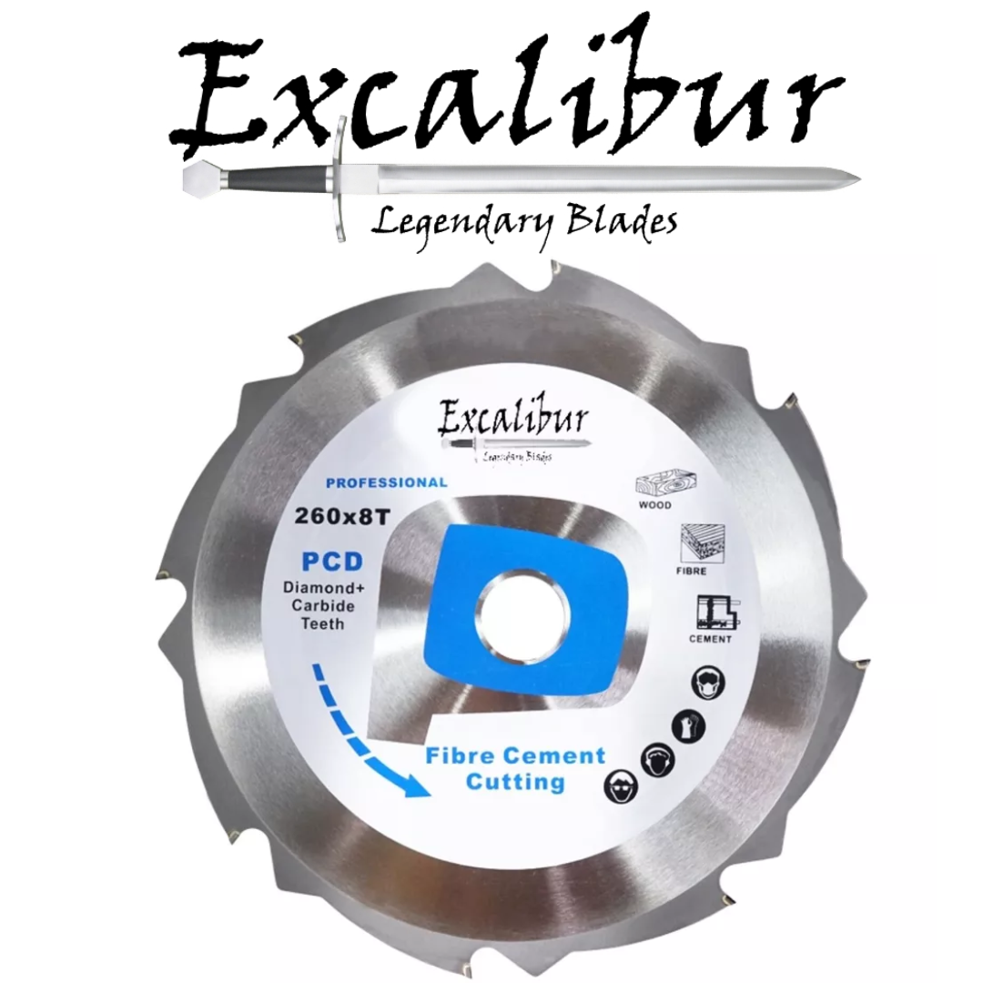 Premium PCD Fibre Cement Excalibur Saw Blade 165mm - 305mm