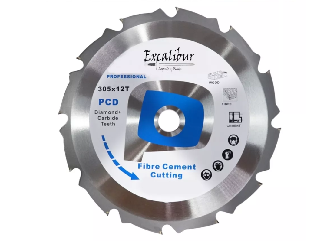 Premium PCD Fibre Cement Excalibur Saw Blade 165mm - 305mm