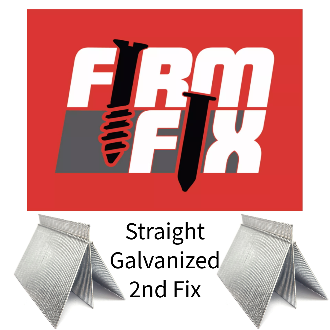 Straight Galvanized 2nd Fix Brad Pins 16 Gauge 19mm - 64mm Box of 2,000 With or Without Fuel Cells