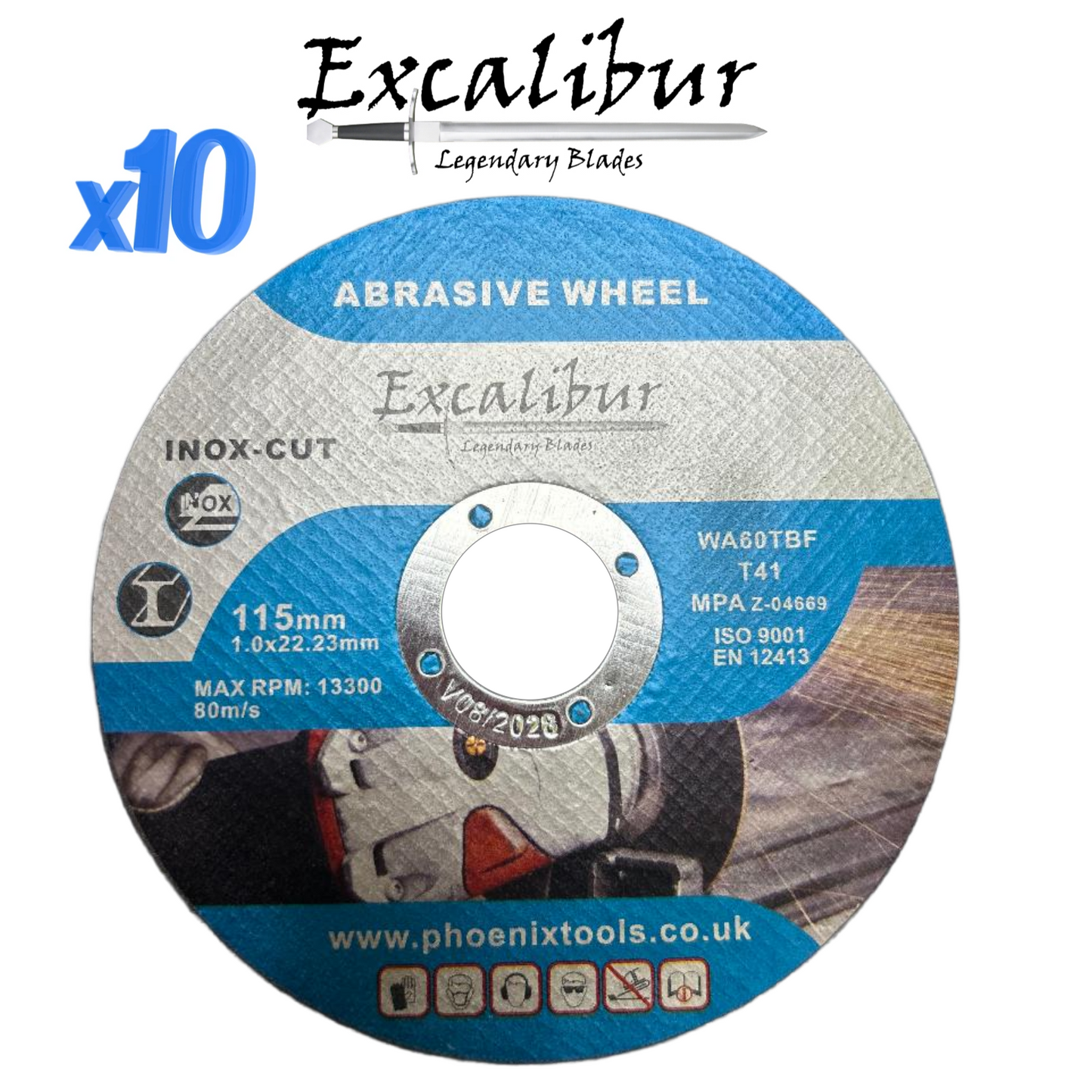 Metal Cutting Disc Excalibur 115 x 1mm Super Thin Stainless Steel Cutting Discs