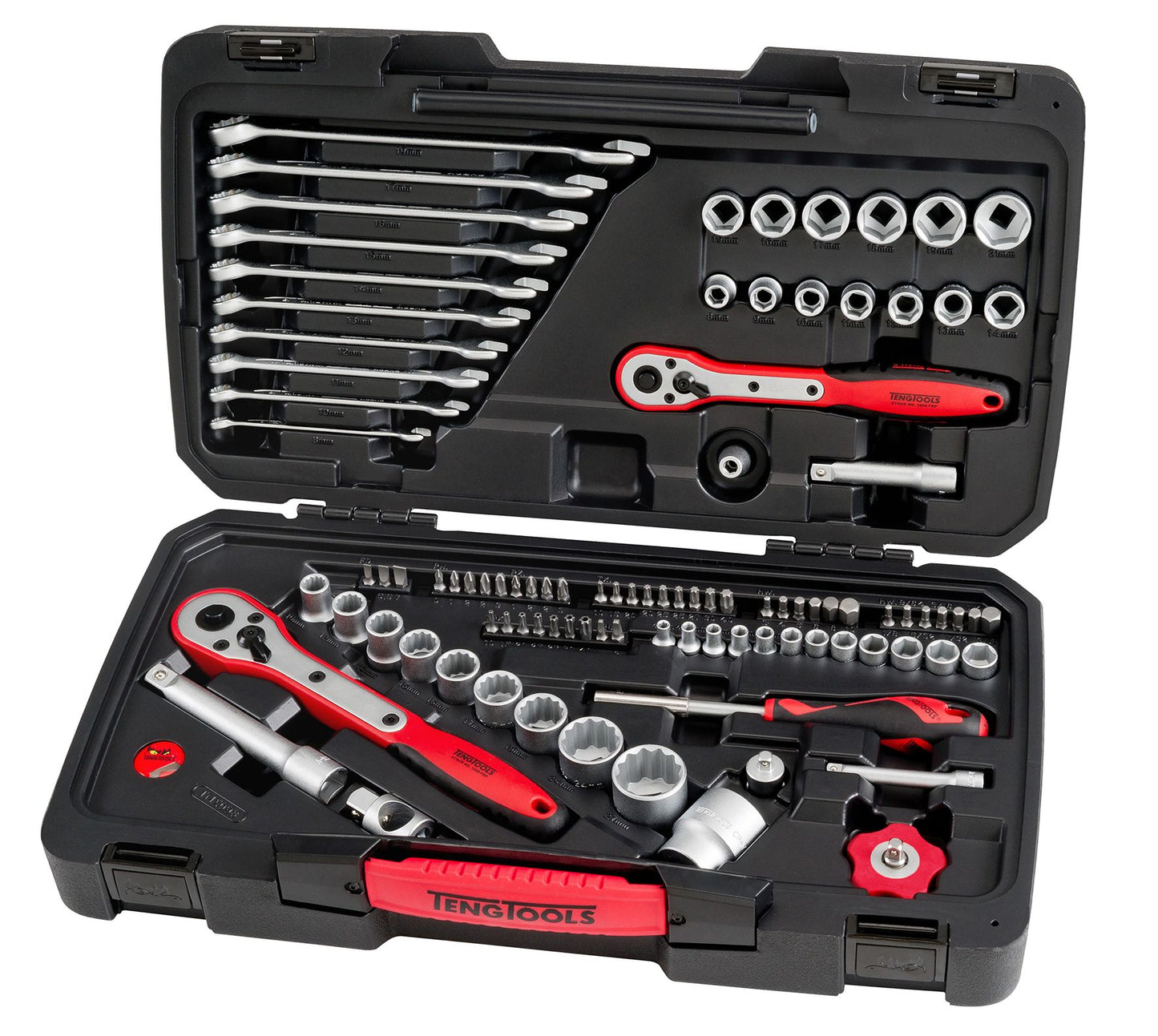 Teng Tools TMX098 Mecca Pro Tool Set 98 Pieces 1/4" 3/8" 1/2" Drive Sockets Ratchets